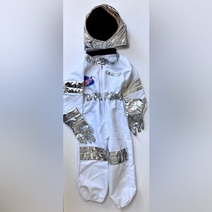 White and Silver Space Suit Costume